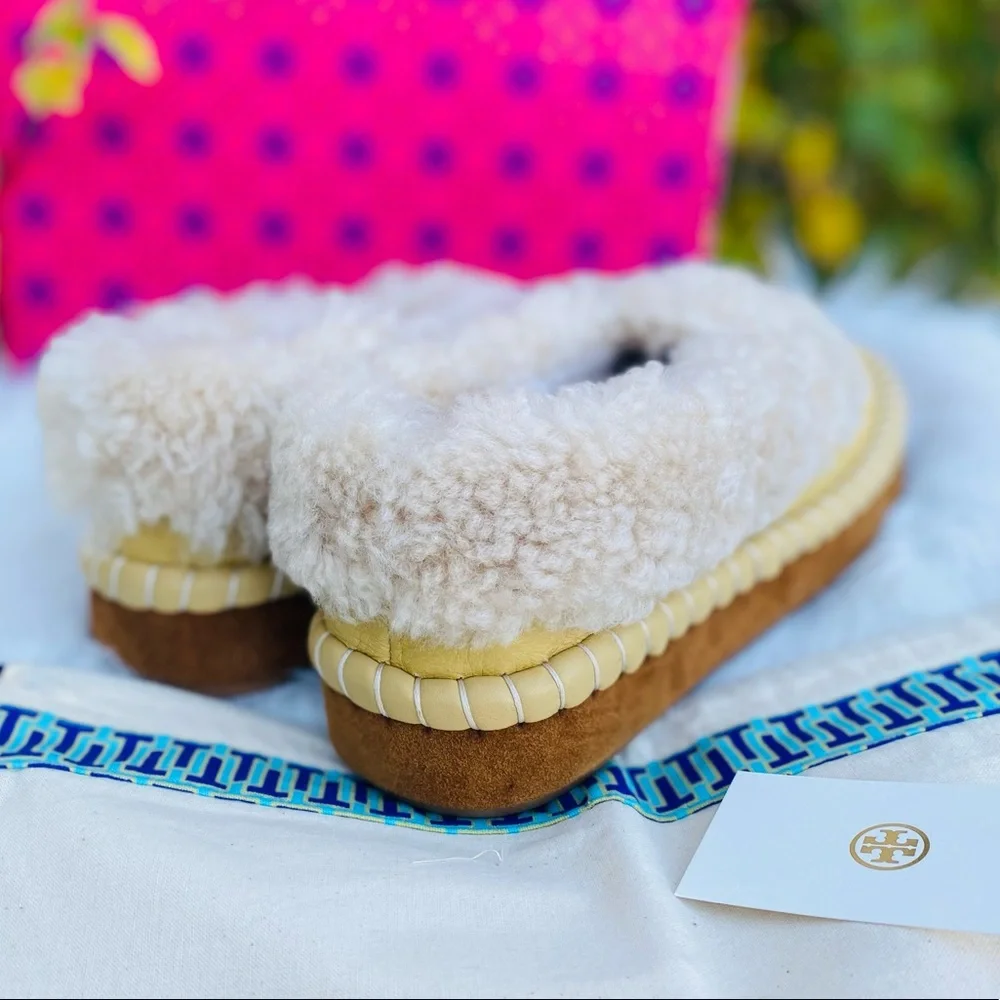 Tory Burch Genuine Shearling Slippers - Picture 6 of 9